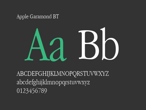 Apple Garamond BT