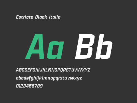 Estricta Black Italic