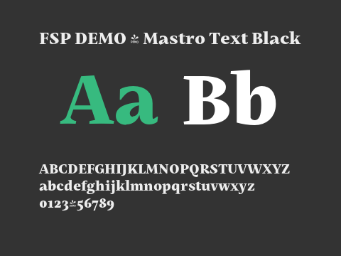 FSP DEMO - Mastro Text Black