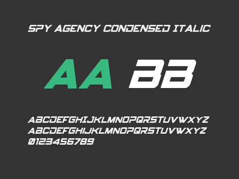 Spy Agency Condensed Italic