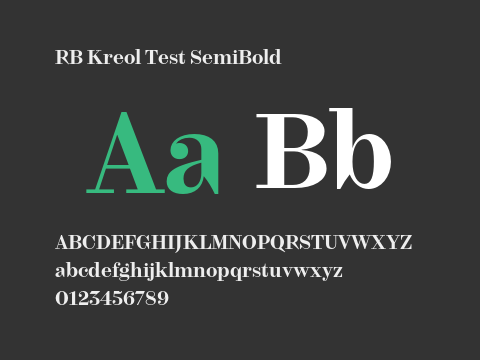 RB Kreol Test SemiBold