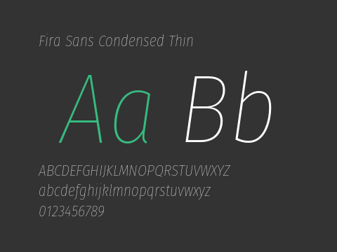 Fira Sans Condensed Thin