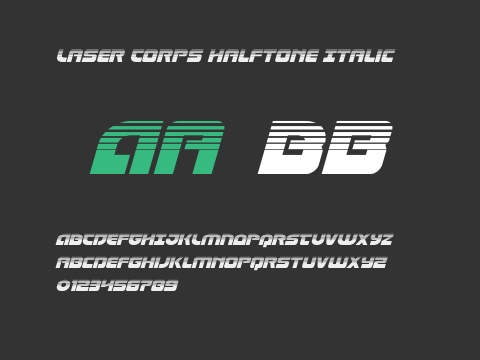 Laser Corps Halftone Italic