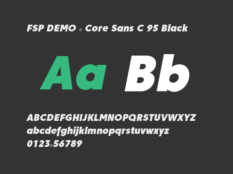 FSP DEMO - Core Sans C 95 Black