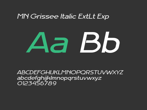 MN Grissee Italic ExtLt Exp