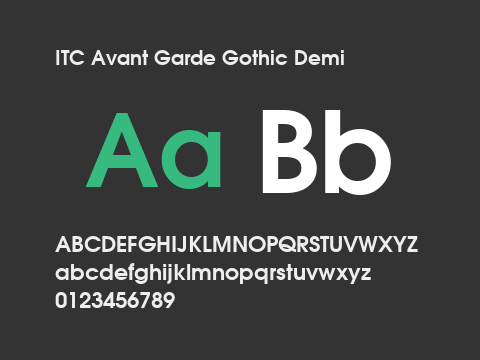 ITC Avant Garde Gothic Demi