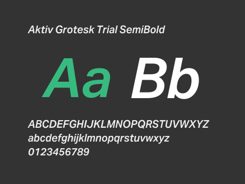 Aktiv Grotesk Trial SemiBold