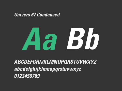 Univers 67 Condensed