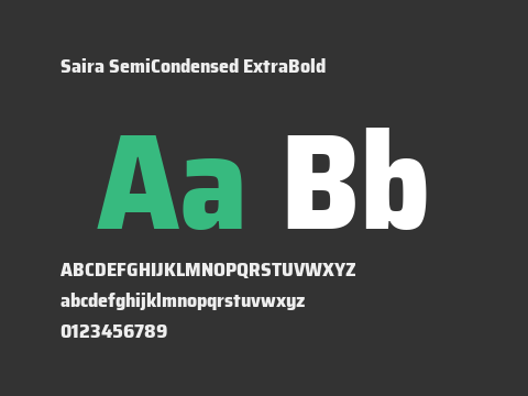 Saira SemiCondensed ExtraBold