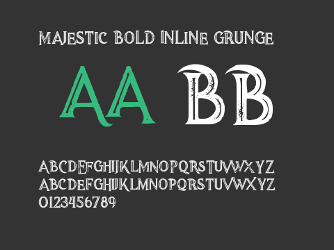 Majestic Bold Inline Grunge