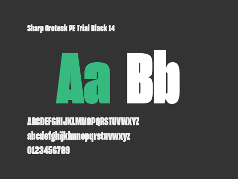 Sharp Grotesk PE Trial Black 14