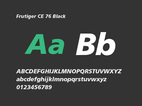 Frutiger CE 76 Black