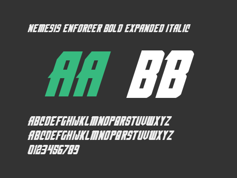 Nemesis Enforcer Bold Expanded Italic