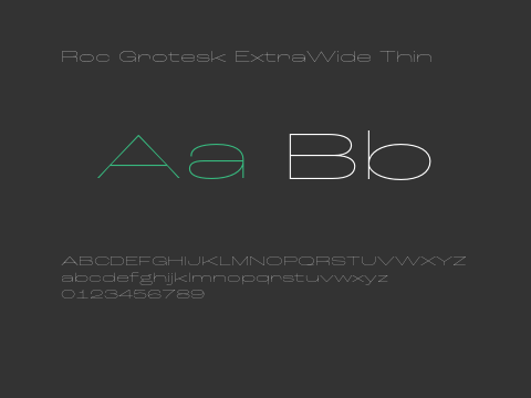 Roc Grotesk ExtraWide Thin