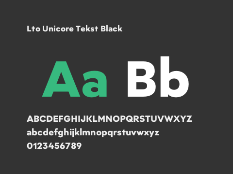 Lto Unicore Tekst Black