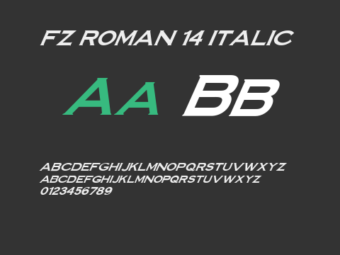 FZ ROMAN 14 ITALIC