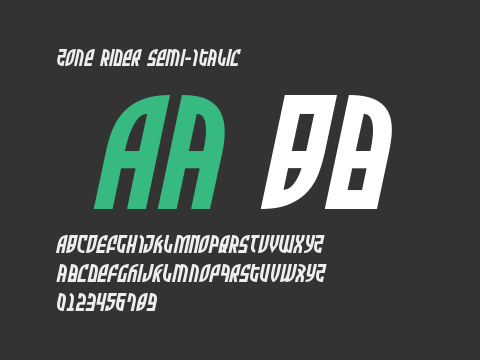 Zone Rider Semi-Italic