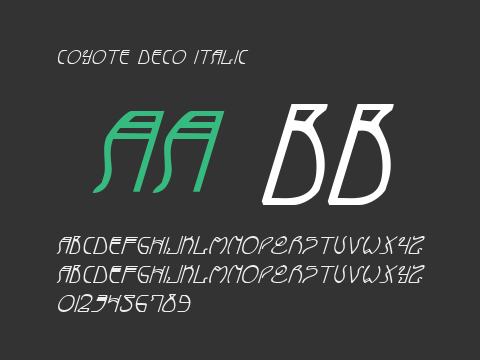 Coyote Deco Italic