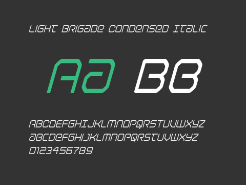 Light Brigade Condensed Italic