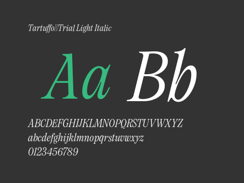 Tartuffo_Trial Light Italic