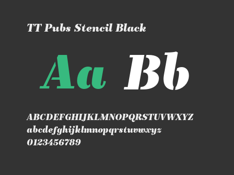 TT Pubs Stencil Black