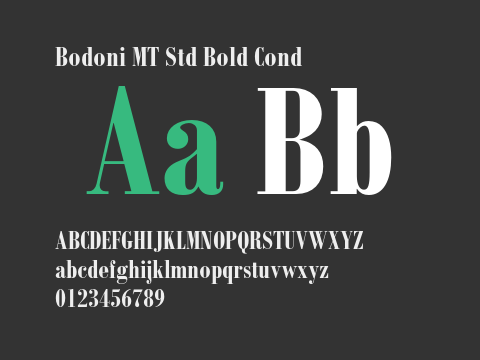 Bodoni MT Std Bold Cond