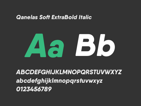 Qanelas Soft ExtraBold Italic