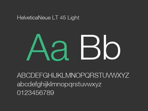 HelveticaNeue LT 45 Light