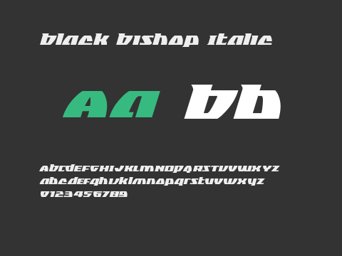 Black Bishop Italic