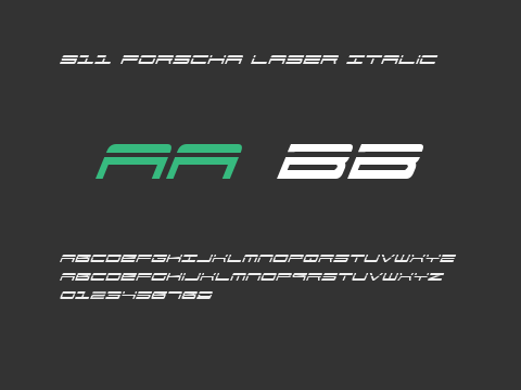 911 Porscha Laser Italic