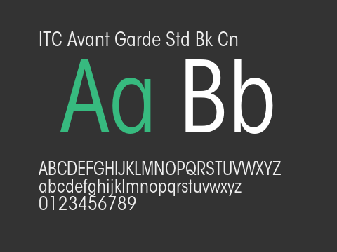 ITC Avant Garde Std Bk Cn