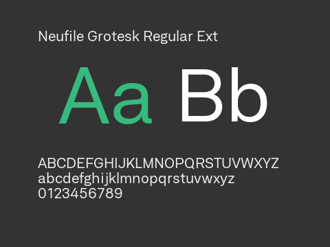 Neufile Grotesk Regular Ext