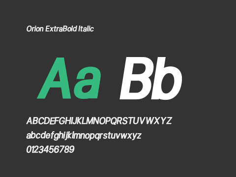 Orion ExtraBold Italic