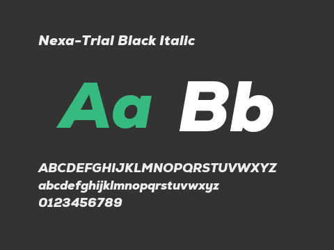 Nexa-Trial Black Italic