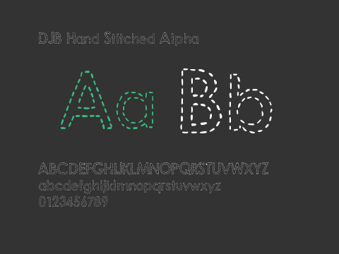 DJB Hand Stitched Alpha