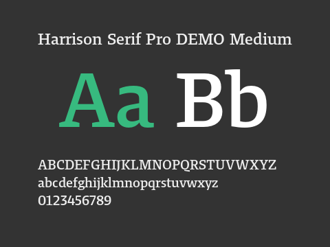 Harrison Serif Pro DEMO Medium