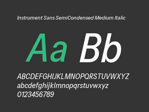 Instrument Sans SemiCondensed Medium Italic