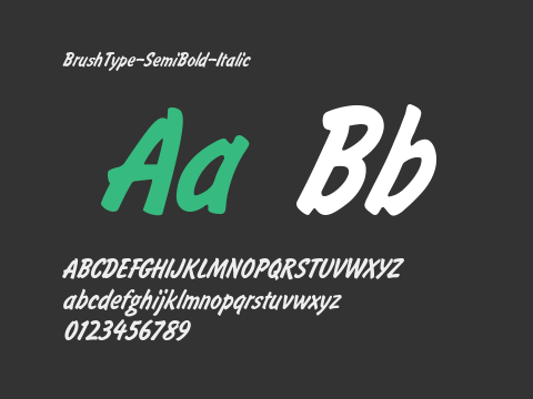 BrushType-SemiBold-Italic