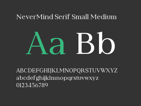 NeverMind Serif Small Medium