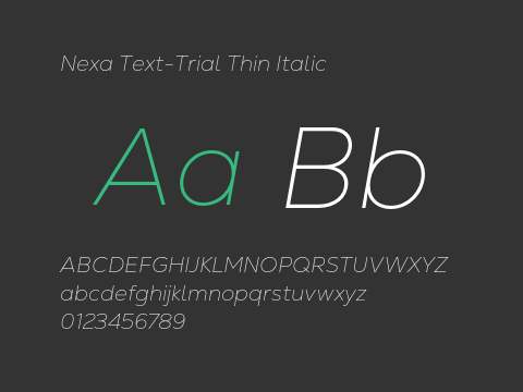 Nexa Text-Trial Thin Italic