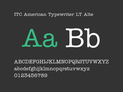 ITC American Typewriter LT Alte