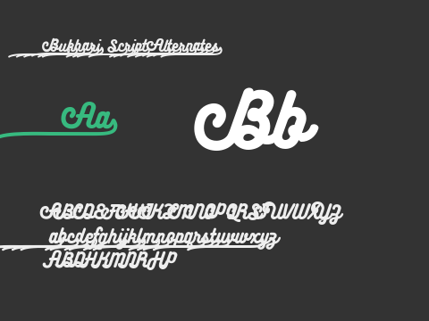 Bukhari Script Alternates