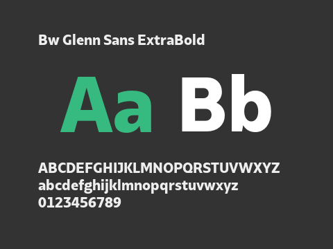 Bw Glenn Sans ExtraBold