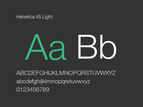 Helvetica 45 Light