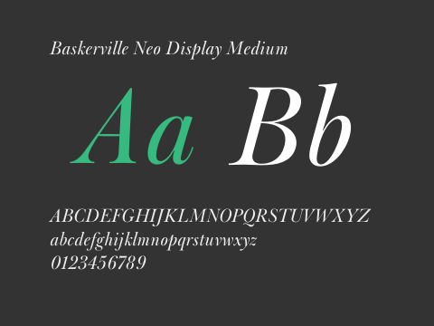 Baskerville Neo Display Medium