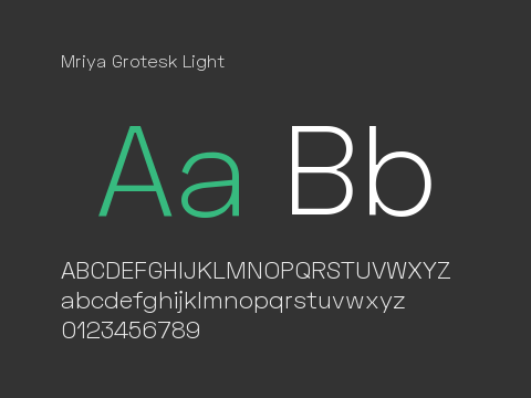 Mriya Grotesk Light