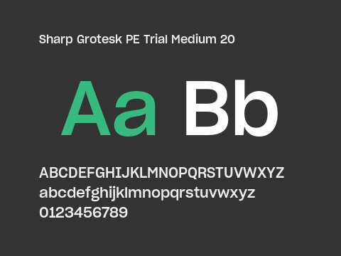 Sharp Grotesk PE Trial Medium 20