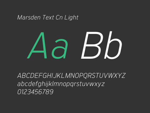 Marsden Text Cn Light