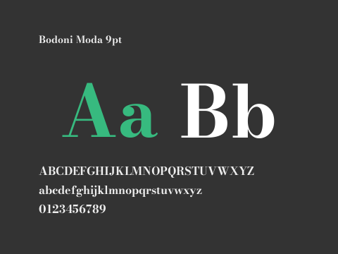 Bodoni Moda 9pt