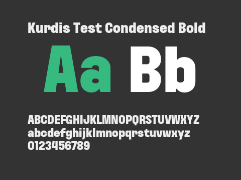 Kurdis Test Condensed Bold